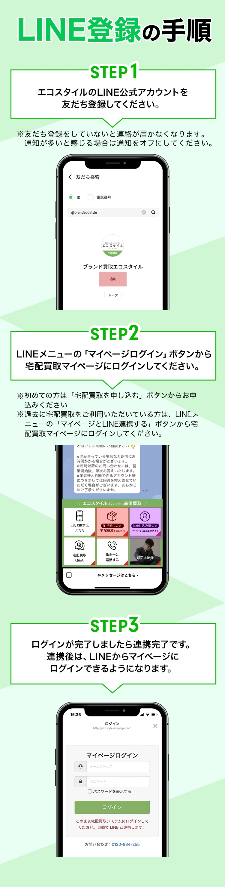 LINE登録の手順