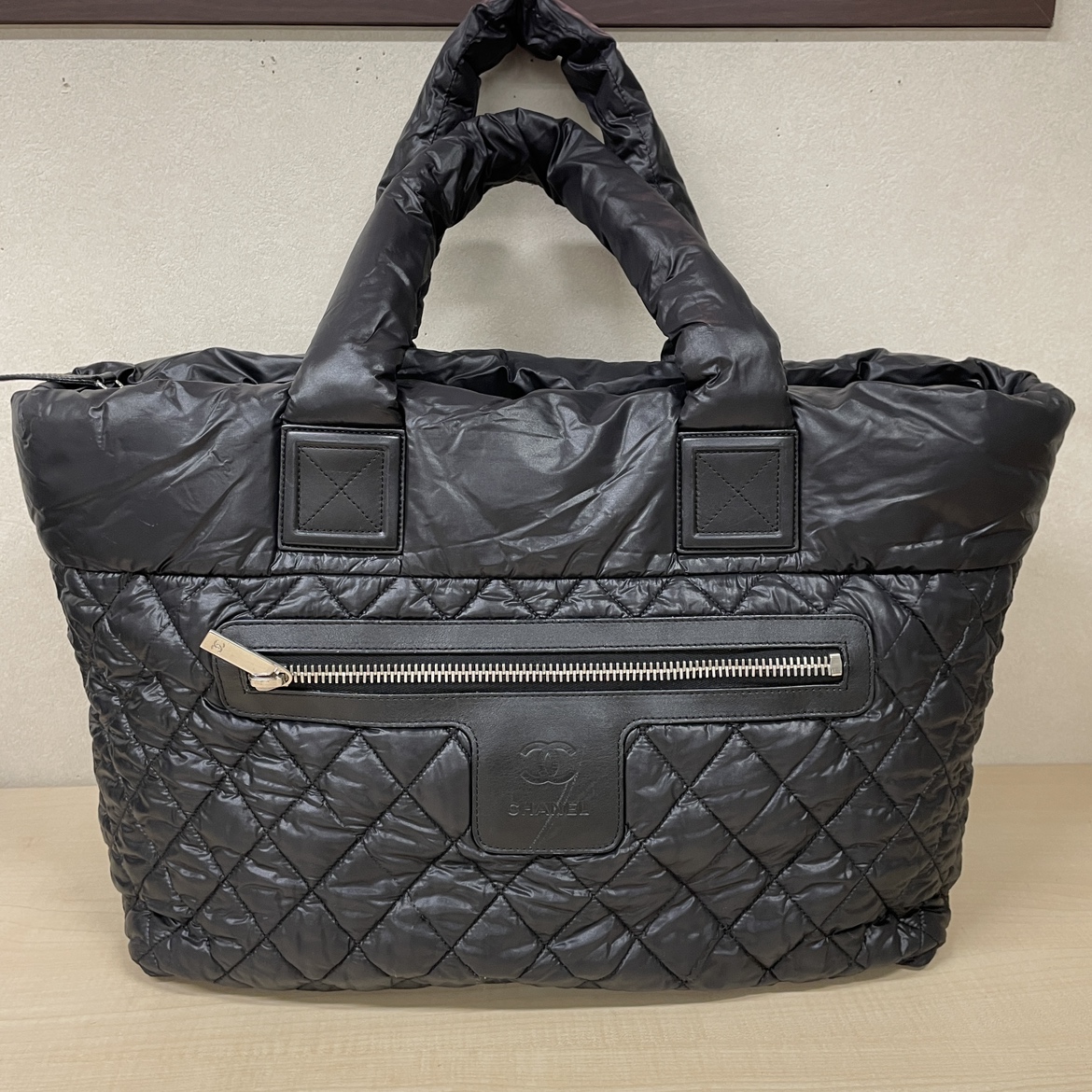 13番台 ラムレザー×ナイロン コココクーン MM トートバッグ