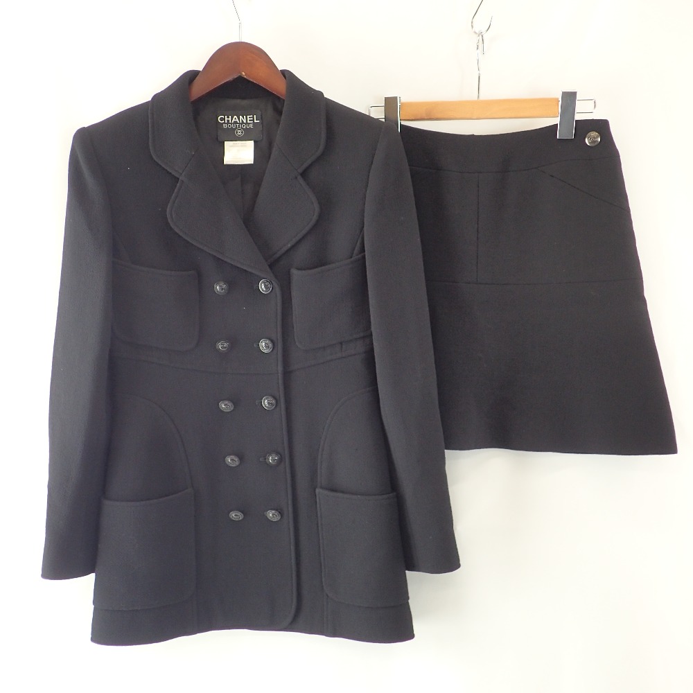 CHANEL【シャネル】【国内正規】97A P09172V03075 ココマークボタン ダブルジャケット スカート セットアップ スーツ