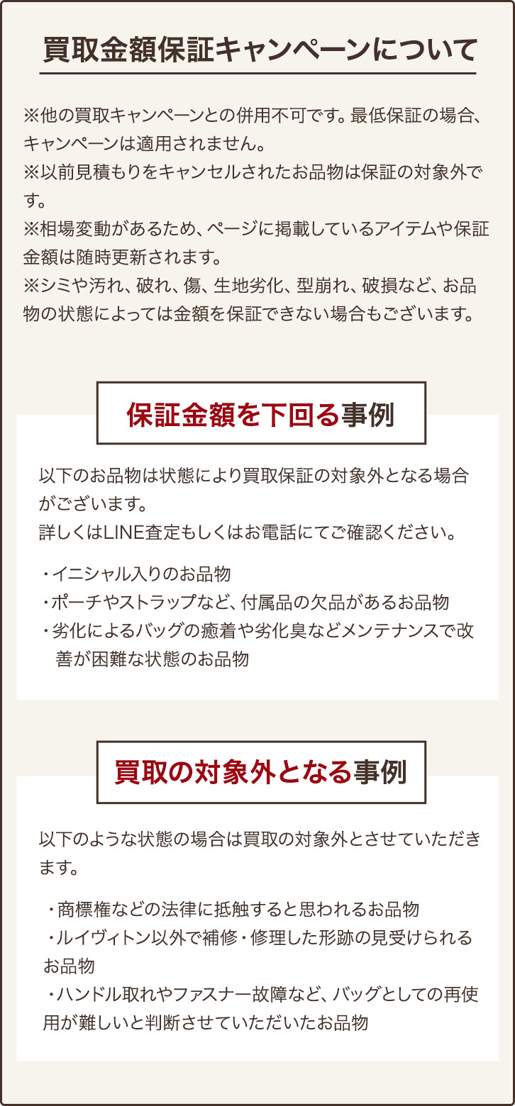 買取金額保証キャンペーンについて