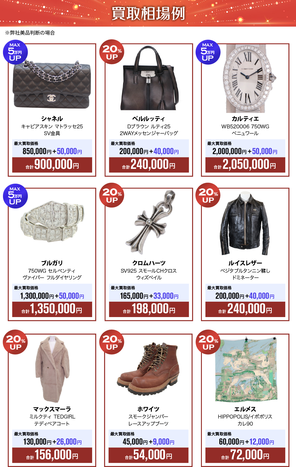 買取相場例