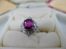 ルビーのPT900　1.14ct　ルビーリングの買取実績です。