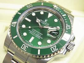 ロレックスの緑　116610　サブマリーナーの買取実績です。