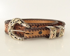 カムストックヘリテイジのK14/SV925 カラーストーン付きバックル TAKA レザーベルトの買取実績です。