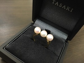 タサキのR-4396-18KYG 3連パール バランスプラスリングの買取実績です。
