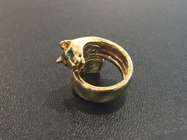 カルティエのK18YG　パンテール　ラカルダ　リング　現品のみの買取実績です。