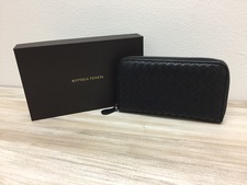 ボッテガ・ヴェネタ イントレチャート　ラウンドファスナー　長財布 買取実績です。