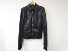 リックオウエンス 黒　ラムレザー　シングルライダースジャケット 買取実績です。