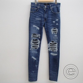 アミリのMXP13-103INMDST MED INDIGO MXP JEAN スネークスキンクラッシュデニムパンツ31の買取実績です。