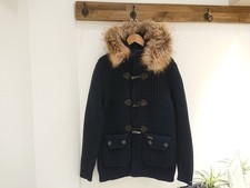 バーク ラクーンファー付きウール混ニットダッフルコート　 買取実績です。