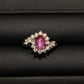 ルビーのスタールビー0,38ct　指輪の買取実績です。
