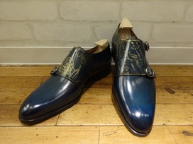 ベルルッティのゴールドパティーヌ　カリグラフィ　ダブルモンクシューズの買取実績です。