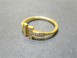 ティファニーのAU750 Tワイヤー ダイヤリングの買取実績です。