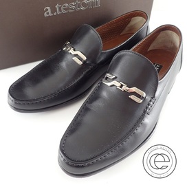 アテストーニの黒　レザー　ビットローファーの買取実績です。