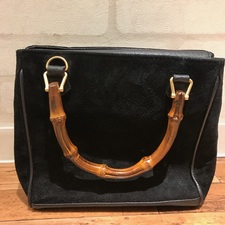 グッチ スウェード×バンブー 2WAYハンドバッグ 買取実績です。