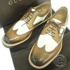 グッチ 309500 レザー×キャンバス ウィングチップシューズ 買取実績です。