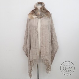 エバゴスのラビットファー付き　リネンストール/ショールの買取実績です。