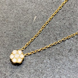 ポンテヴェキオのK18YG 0.14ct フラワー 7Pダイヤネックレスの買取実績です。