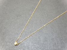 アベリ K18PG 0,03ct 埋め込みダイヤ ネックレス 買取実績です。