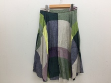 パラスパレス マルチカラー　ブロックチェック　リネンスカート 買取実績です。