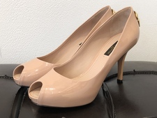 ルイヴィトン ピンク　パテントレザー　オープントゥ　パンプス 買取実績です。