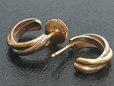 カルティエ 750 スリーカラー トリニティ ピアス 買取実績です。