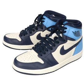ナイキの555088-140 AIR JORDAN 1 RETRO HIGH OG 27cm SAIL/OBSIDIAN-UNIVERSITY BLUEの買取実績です。
