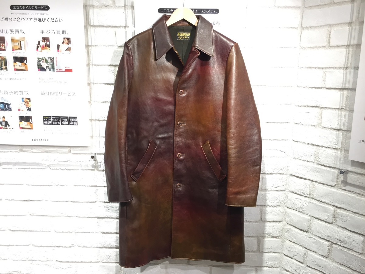マッシュマンズ×ワイツーレザーのホースハイドロングコートを買取しま 