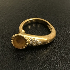 金のK14 メレダイヤ デザインリングの買取実績です。