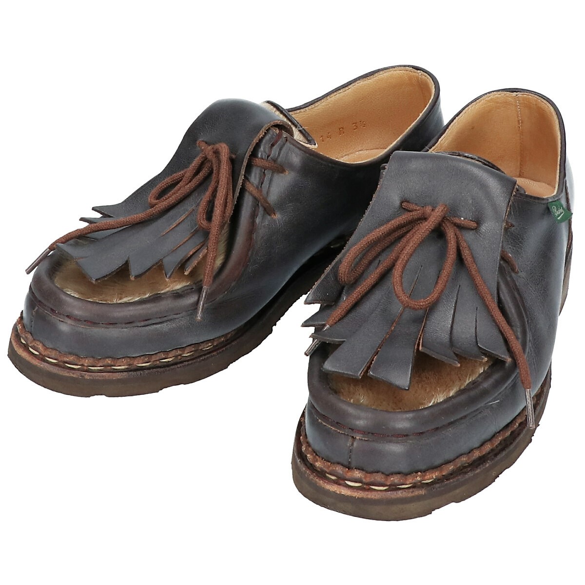 早いもの勝ち!　最終値下げ【廃盤】paraboot ミカエル　アザラシ 値下げ パラブーツ ミカエルフォック アザラシ 黒 uk4 - メルカリ