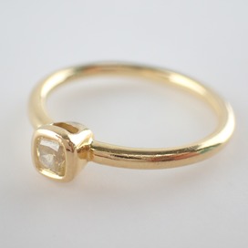 ティファニーのK18YG D0.20ct ビゼット イエロー ダイヤモンドリングの買取実績です。