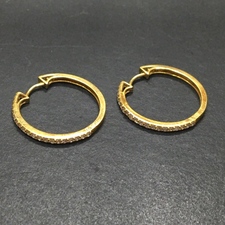 ダイヤモンド K18 メレダイヤモンド フープピアス 買取実績です。
