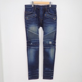 バルマンの18SS S8H9551T022D USED加工 インディゴ バイカーデニムの買取実績です。