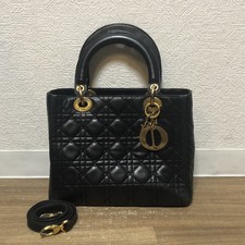 ディオール レディディオール　カナージュ　ラムレザー　2WAYハンドバッグ　CA0977 買取実績です。