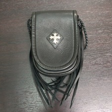 ビッグツイン 黒　ディアスキン　シングルレザーポーチ　シルバークロス 買取実績です。
