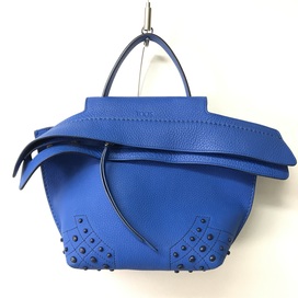 トッズのブルー　ウェーブバッグ　レザー2wayショルダーバッグの買取実績です。