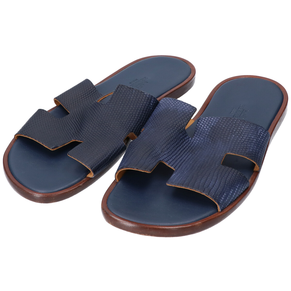 エルメスのIzmirイズミール Hロゴ レザーフラットサンダルを買取させて