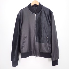 エルメスの正規 カウレザー×ハラコ 切替 ジップアップブルゾンの買取実績です。