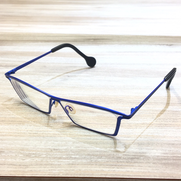 テオのブルー cord スクエアフレーム 眼鏡を銀座本店で買取いたしまし