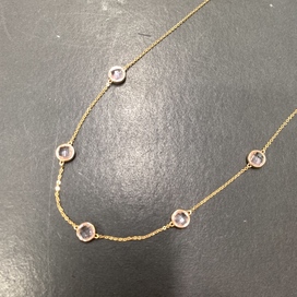 ポンテヴェキオのK18 5Pローズクオーツネックレスの買取実績です。