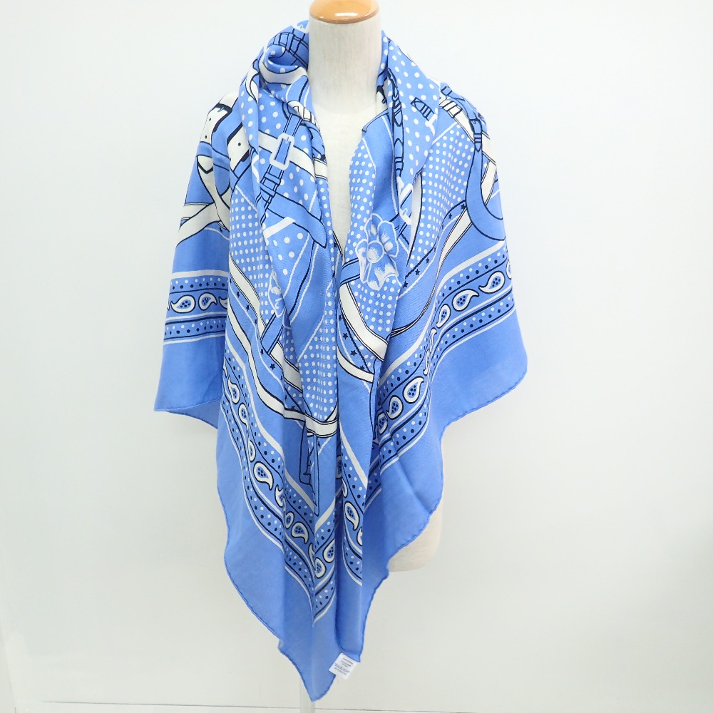 エルメスのグラン・マネージュ・バンダナ カレ140を買取しました！宅配