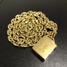 金 750刻印 チェーン＆ペンダントトップセット 買取実績です。
