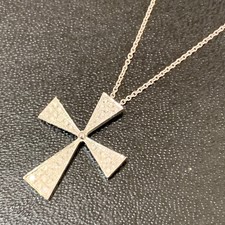ミズキ K18WG クロスモチーフ ダイヤネックレス 買取実績です。