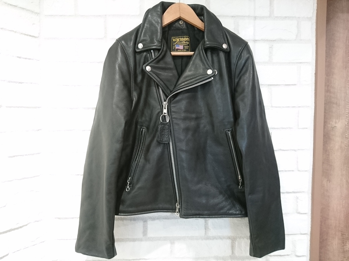 新宿店で、バンソンのC2C2D 日本別注 カウレザー ダブルライダース