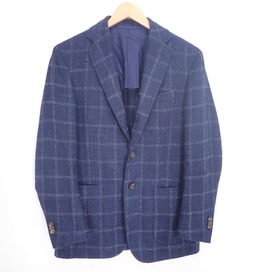 スティレラティーノのネイビー ウィンドウペン チェック 段返り3Bシングルテーラードジャケットの買取実績です。