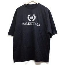 バレンシアガ 556148 ロゴプリント クルーネック半袖Tシャツ 買取実績です。