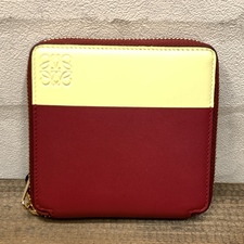 ロエベ ピンク×イエロー バイカラー ラウンドジップ財布 買取実績です。