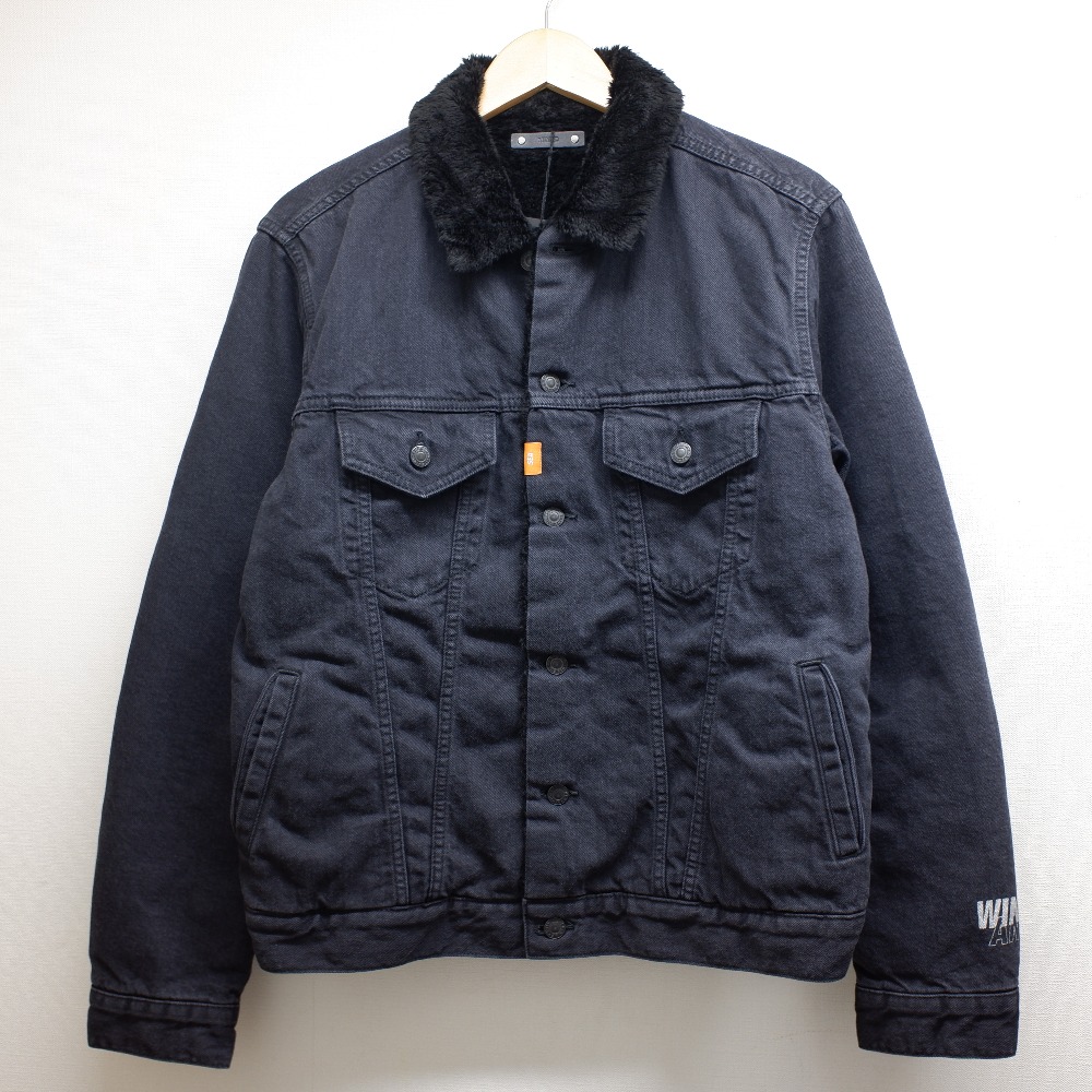 年末限定割引WINDANDSEA MINEDENIM ブラックデニムボアジャケッ 渋谷店で、マインデニム×ウィンダンシーの20AWのブラックのデニムボア