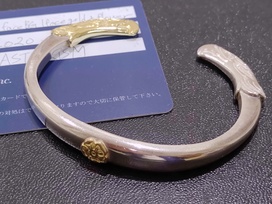 TARO WASHIMI 鷲見太郎　フラワー　バングル 鷲見 太郎 /Taro Washimi プレーンバングル13.5mm /M18金