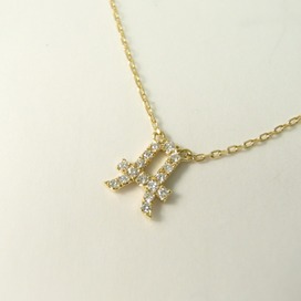 アーカーのK18YG/ダイヤモンド 0.07ct イニシャルA チェーンネックレスの買取実績です。